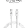 Subblim Cable Plus 100W USB-C a USB-C 2m Blanco